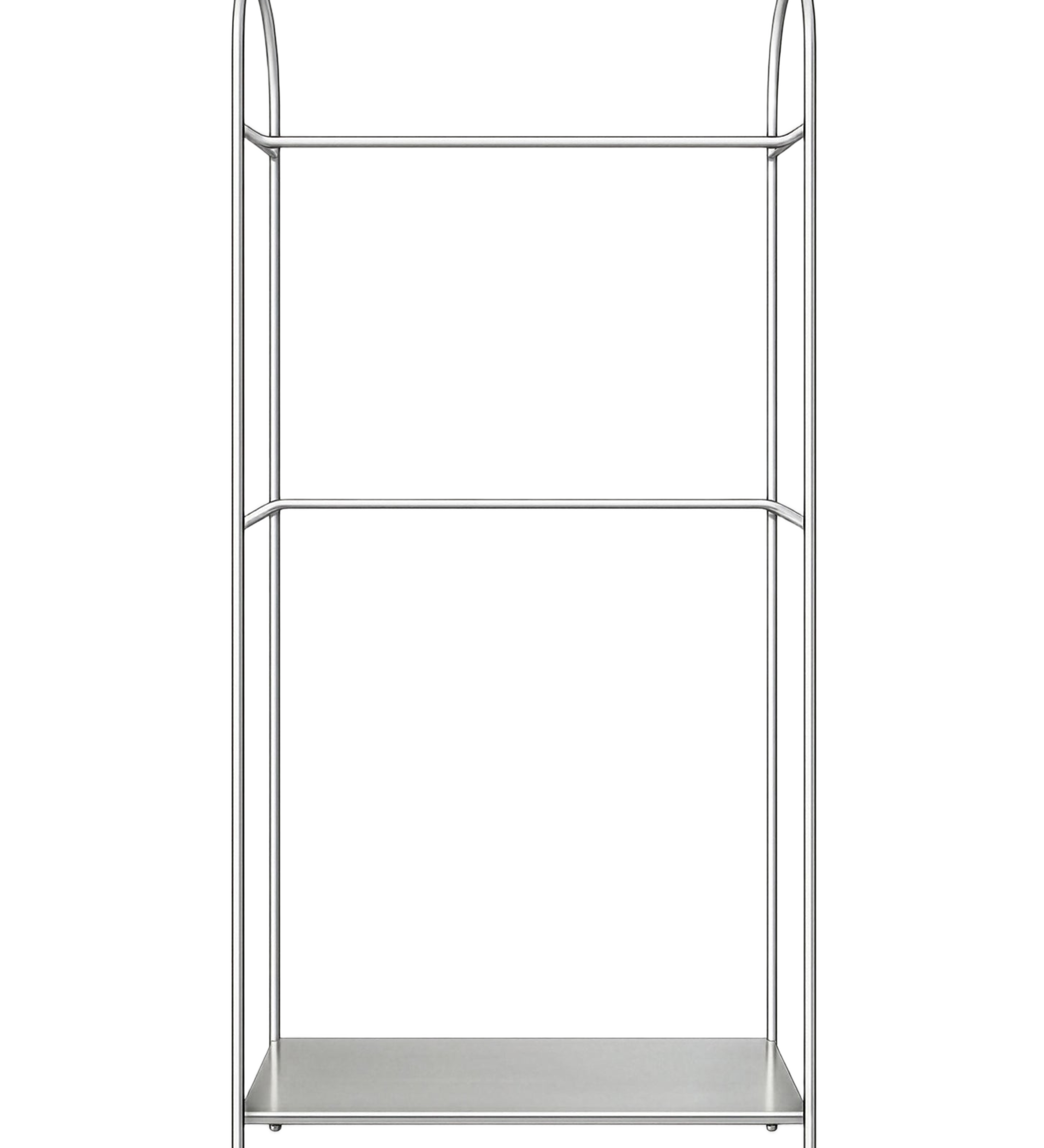 arch clothing rack - brushed steel 