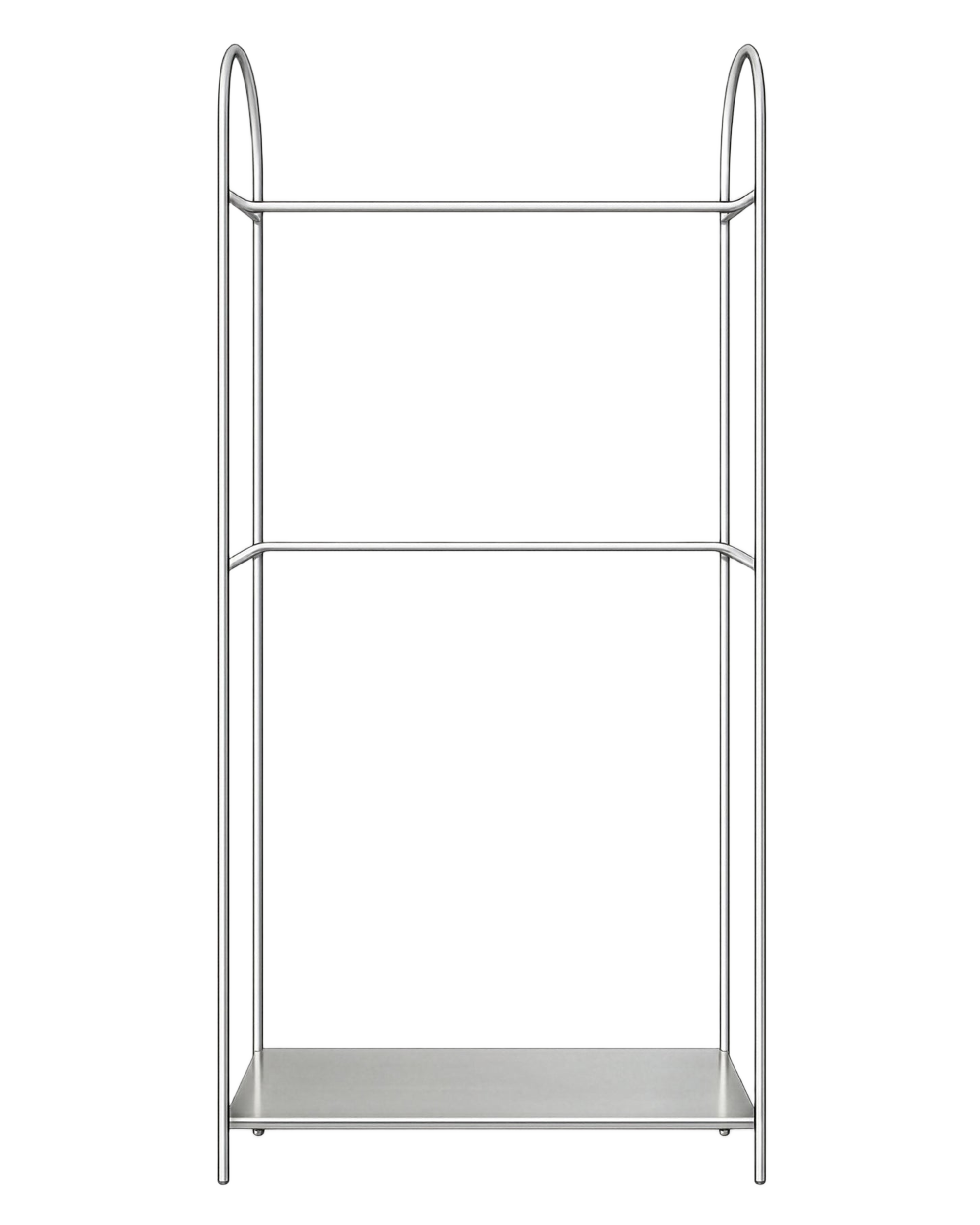arch clothing rack - brushed steel 