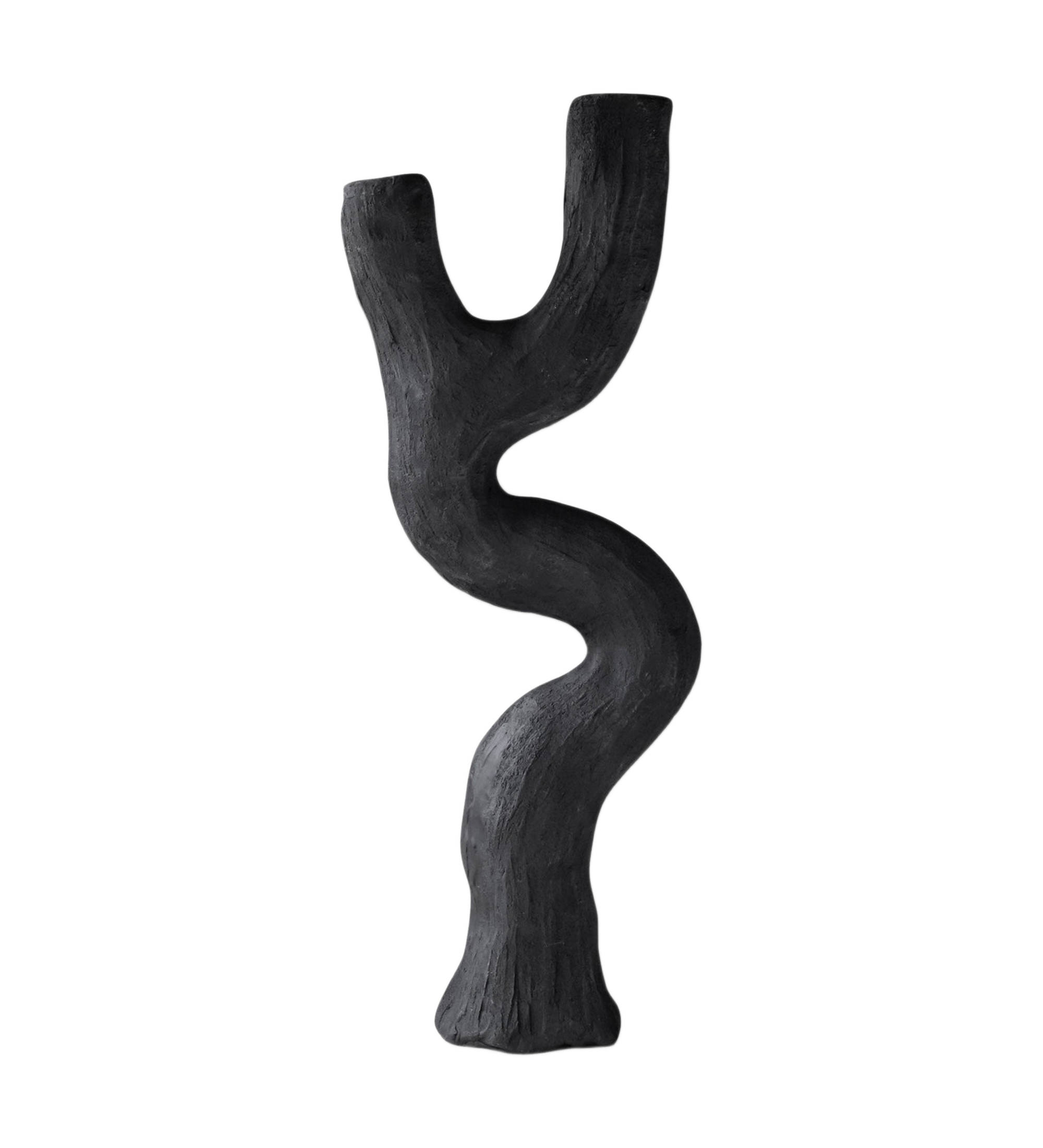 art piece candleholder - black