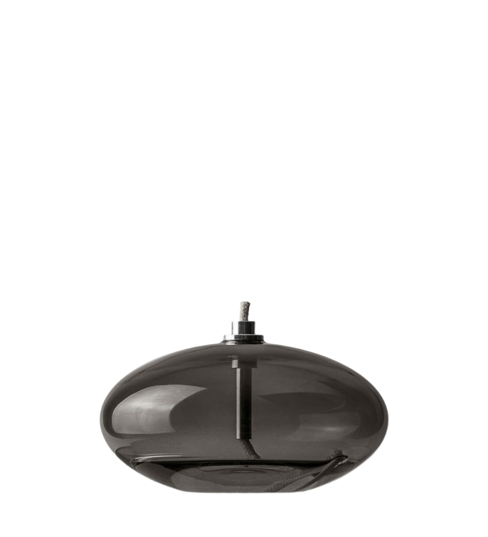 aura oil lamp - smoke grey small