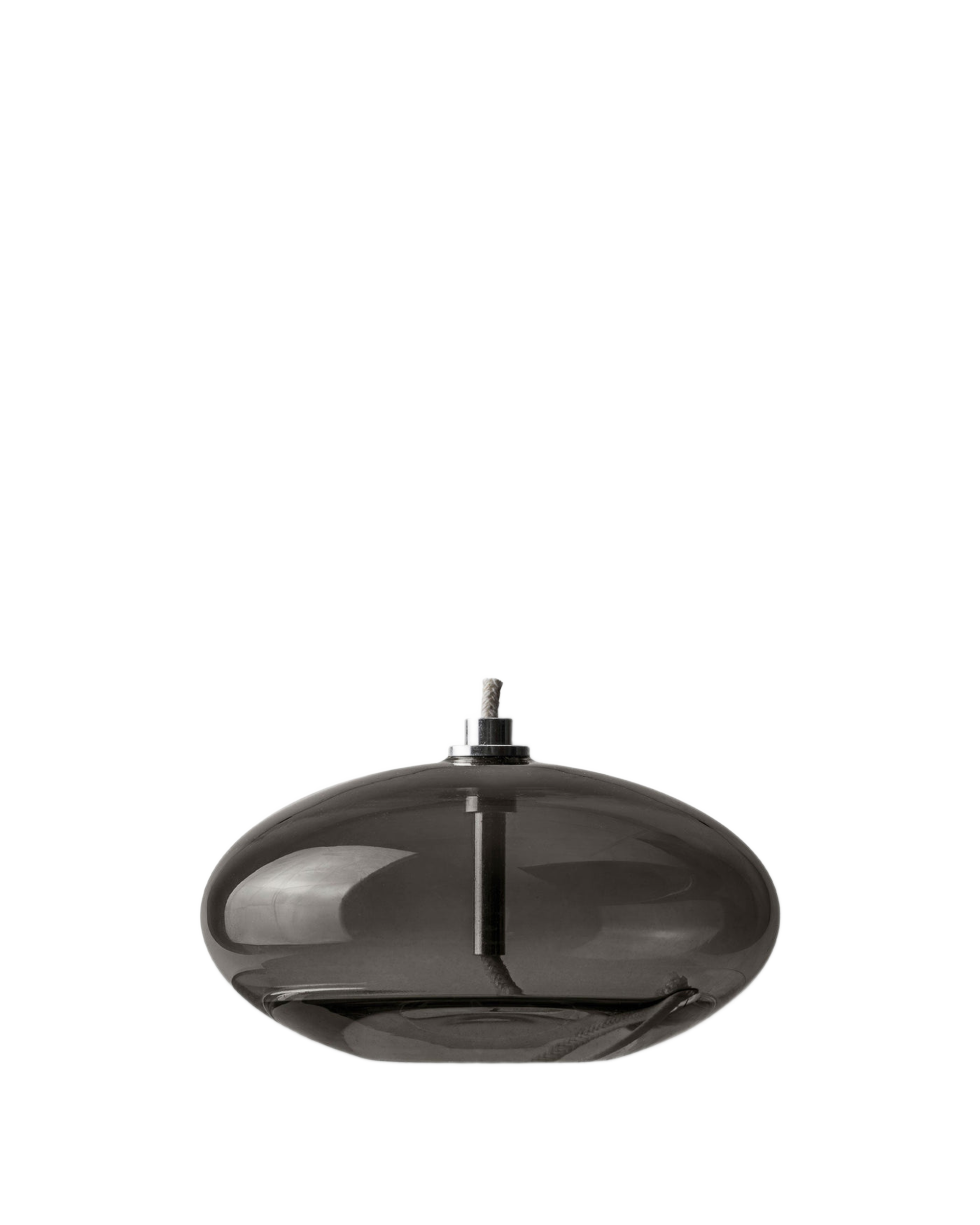 aura oil lamp - smoke grey small