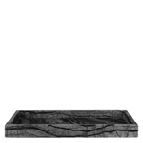 marble decor tray - black grey