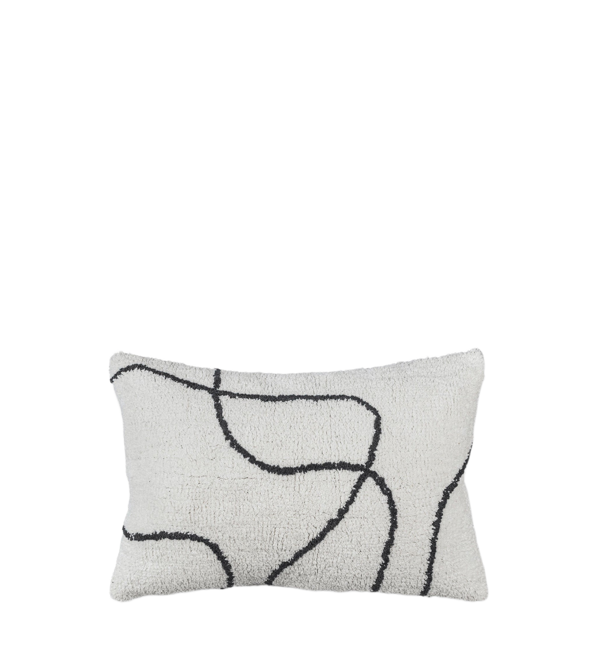 shadow tufted cushion - off white 
