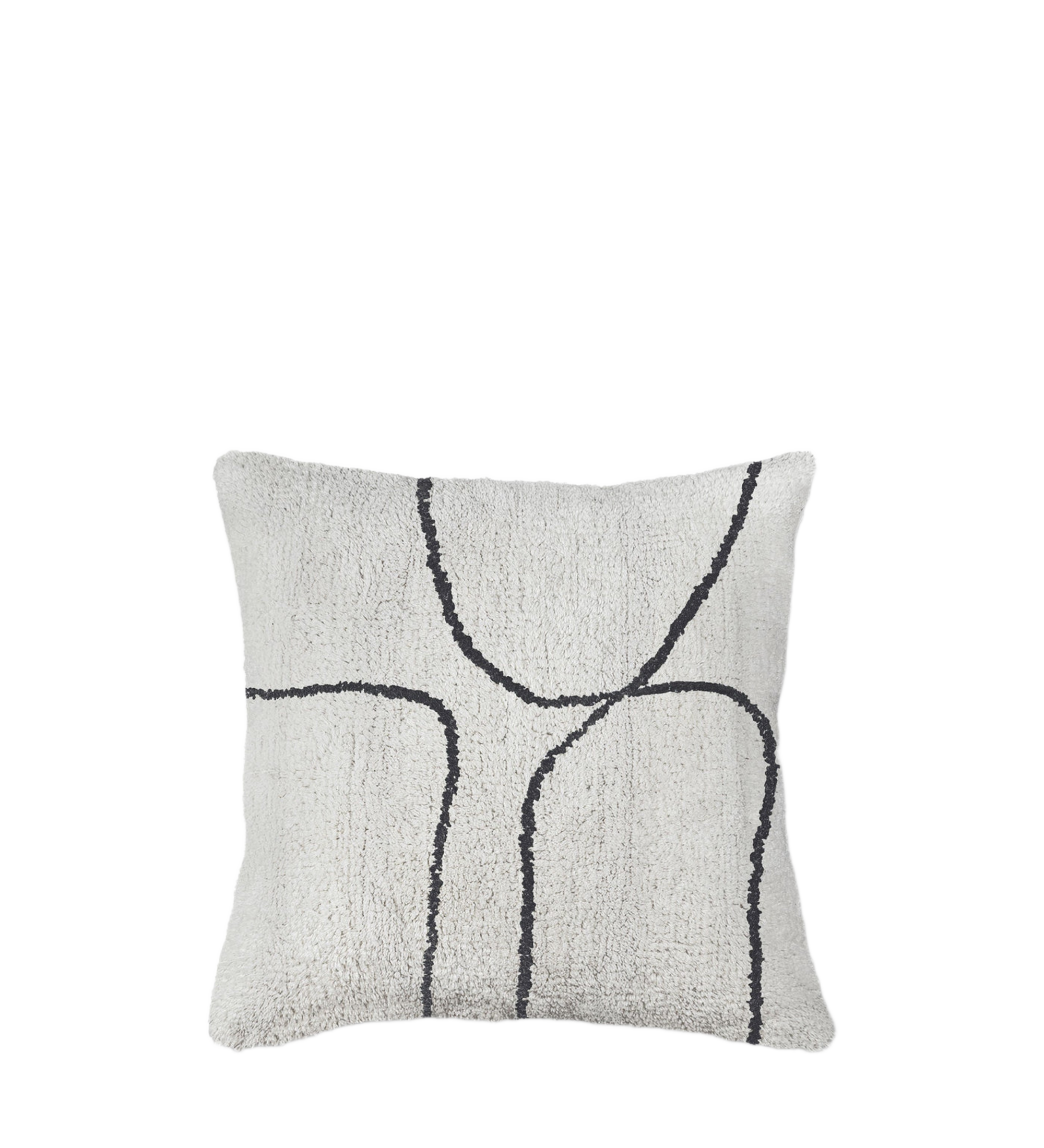 shadow tufted cushion - off white 