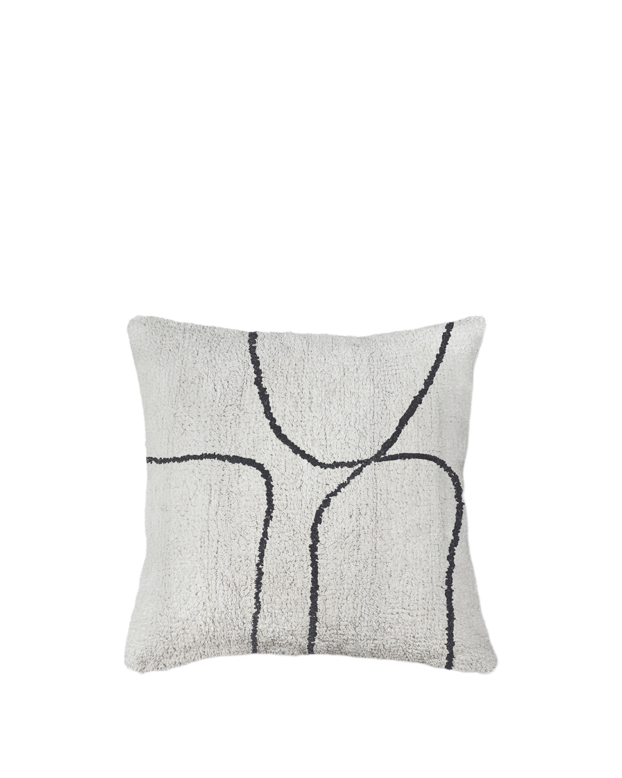 shadow tufted cushion - off white 