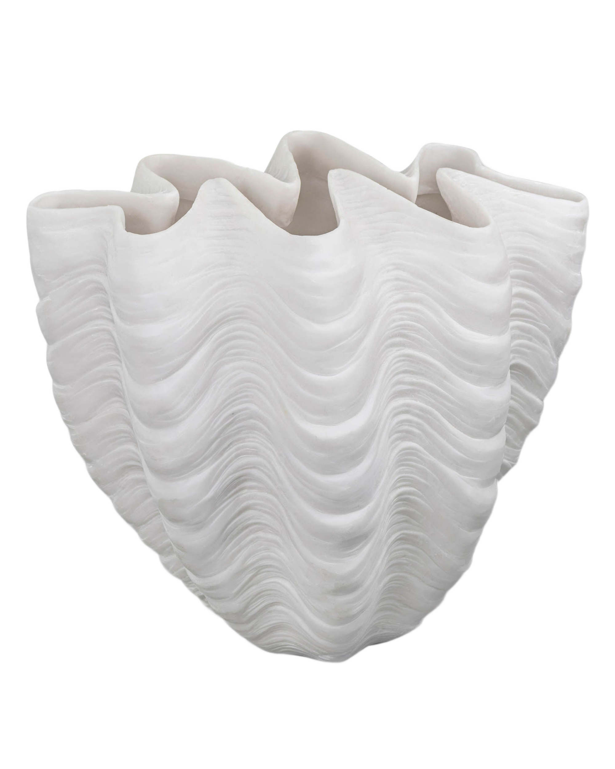 shell vase - off white large 