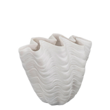 shell vase - off white small