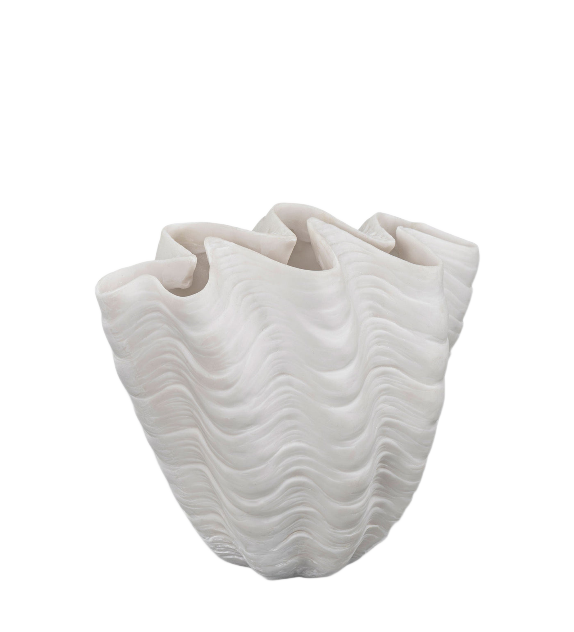 shell vase - off white small