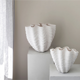 shell vase - off white small