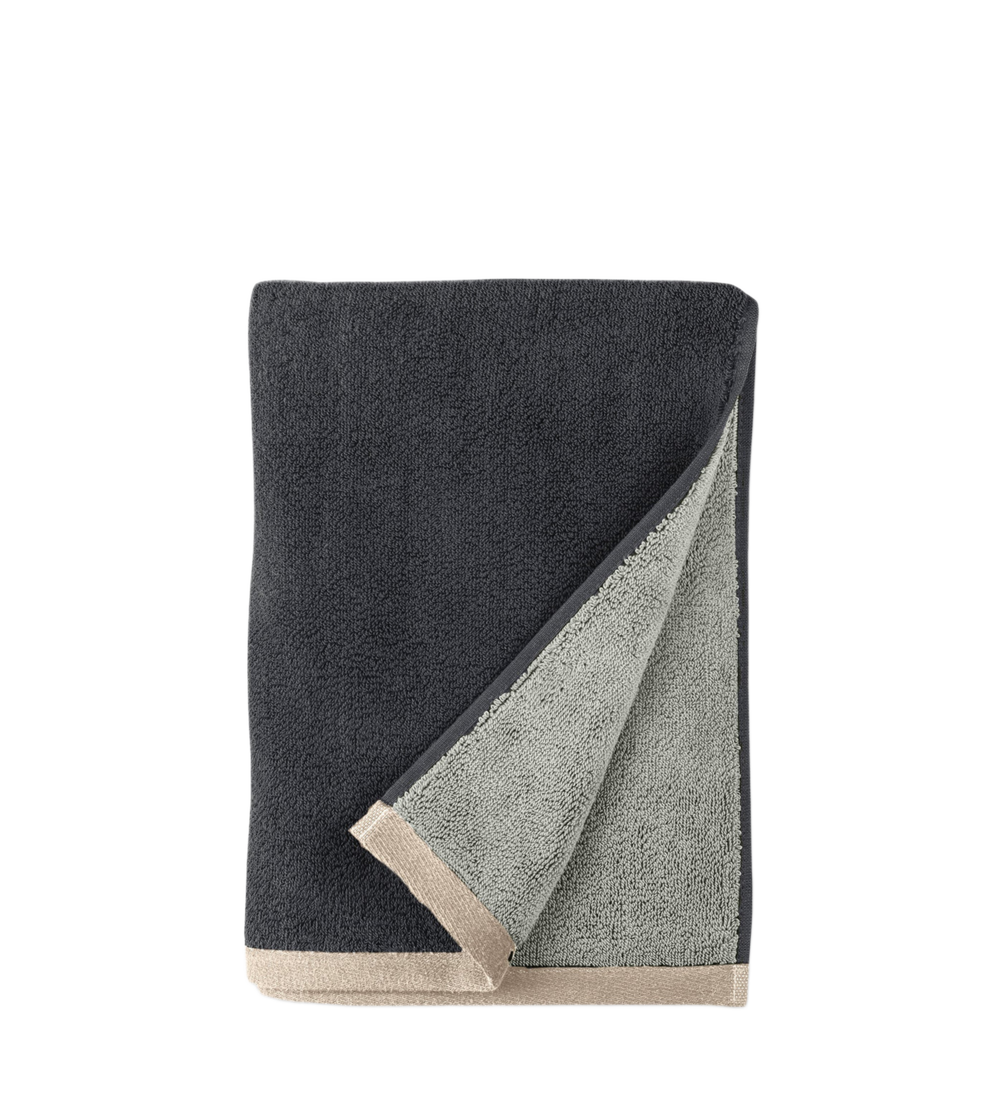 soft bath towel - darkgrey / lightgrey 