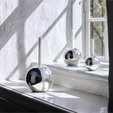 sphere candle holder - chrome small