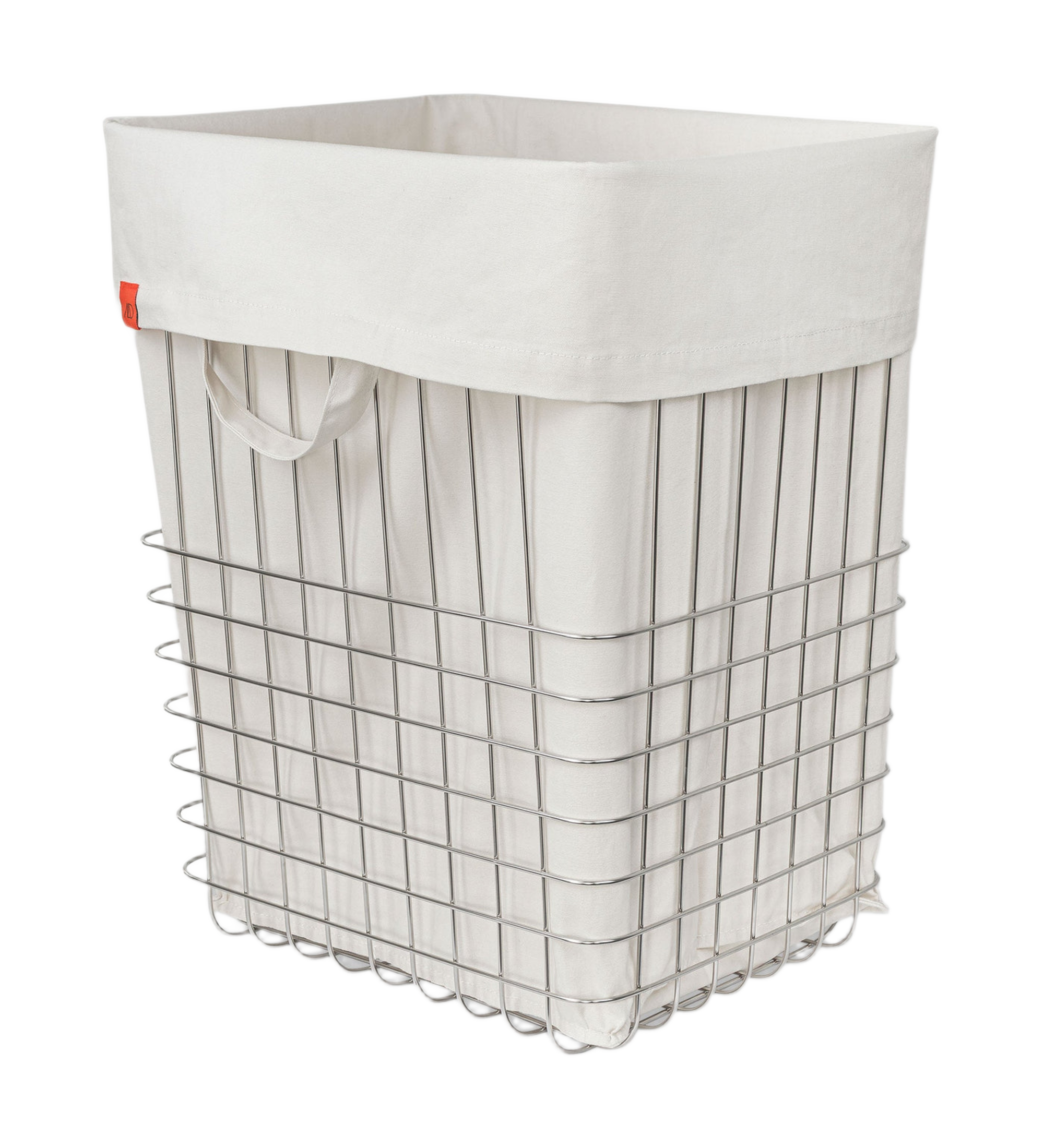 store it basket with canvas bag - chrome large 
