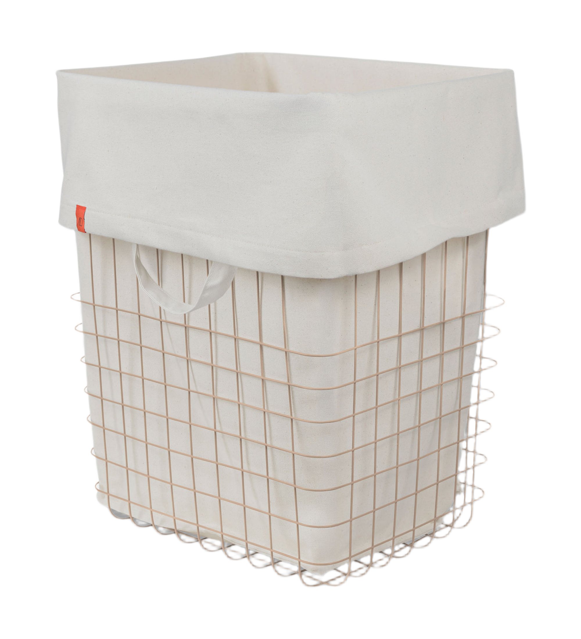 store it basket with canvas bag - sand large 