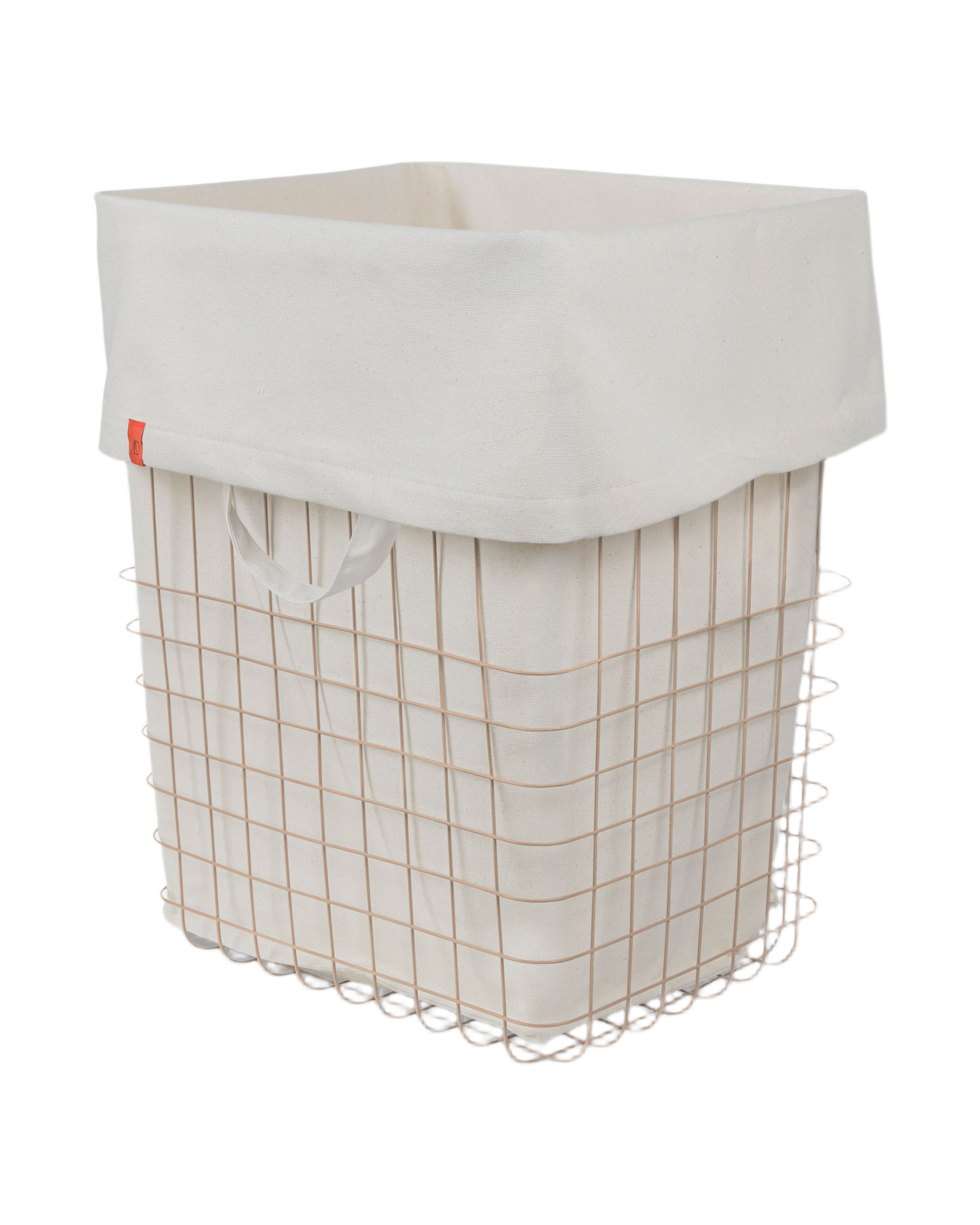 store it basket with canvas bag - sand large 