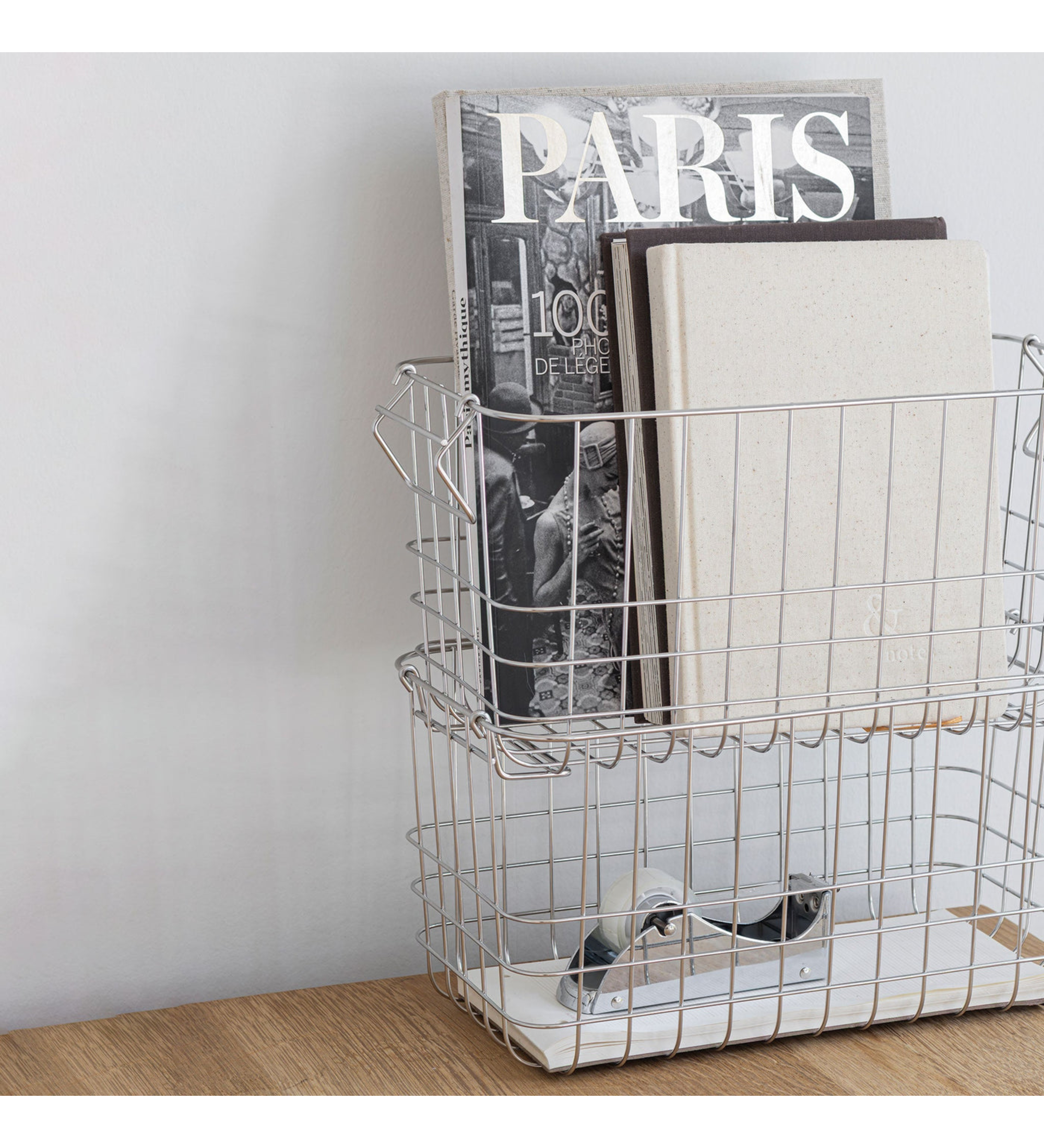 store it basket - chrome small
