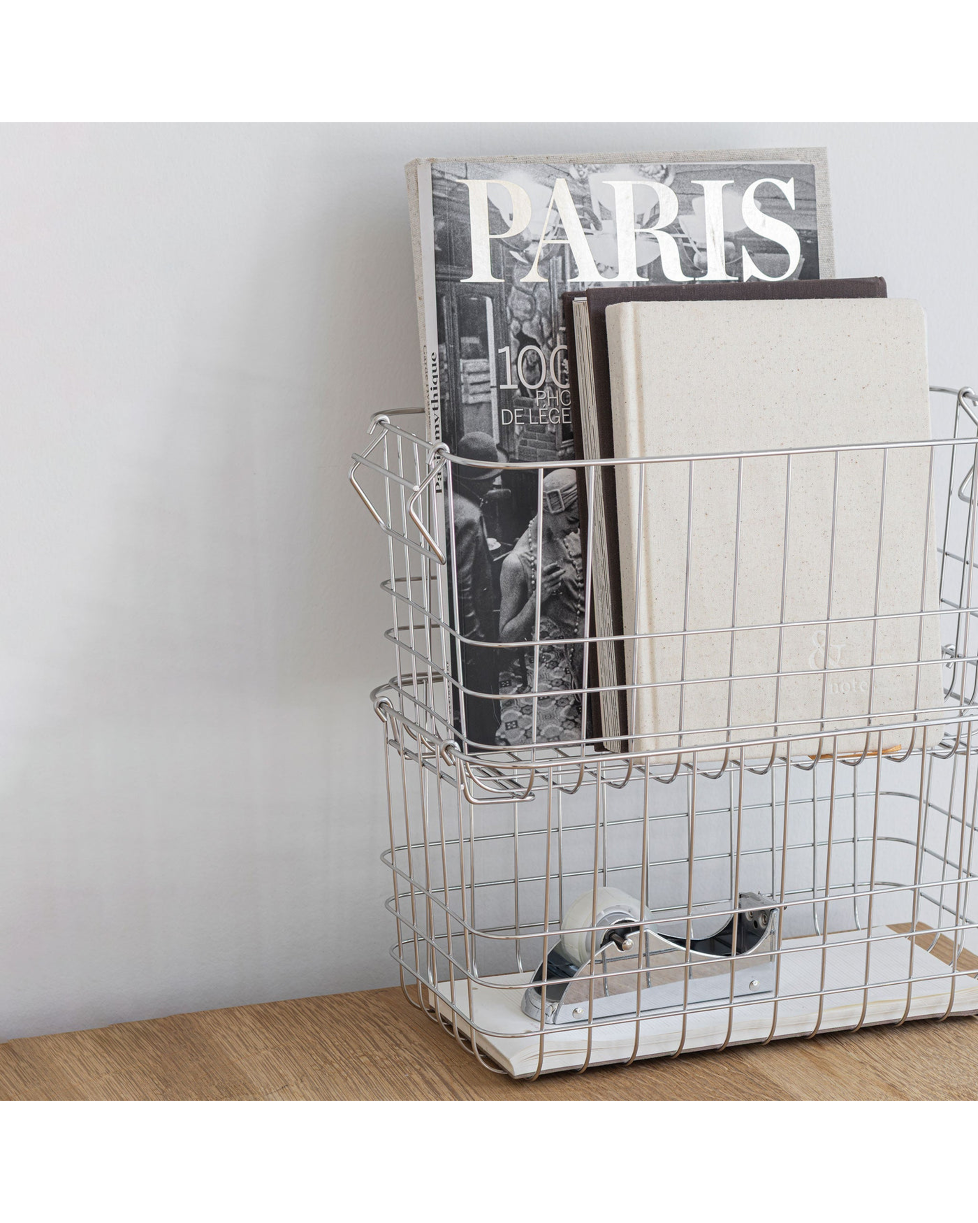 store it basket - chrome small