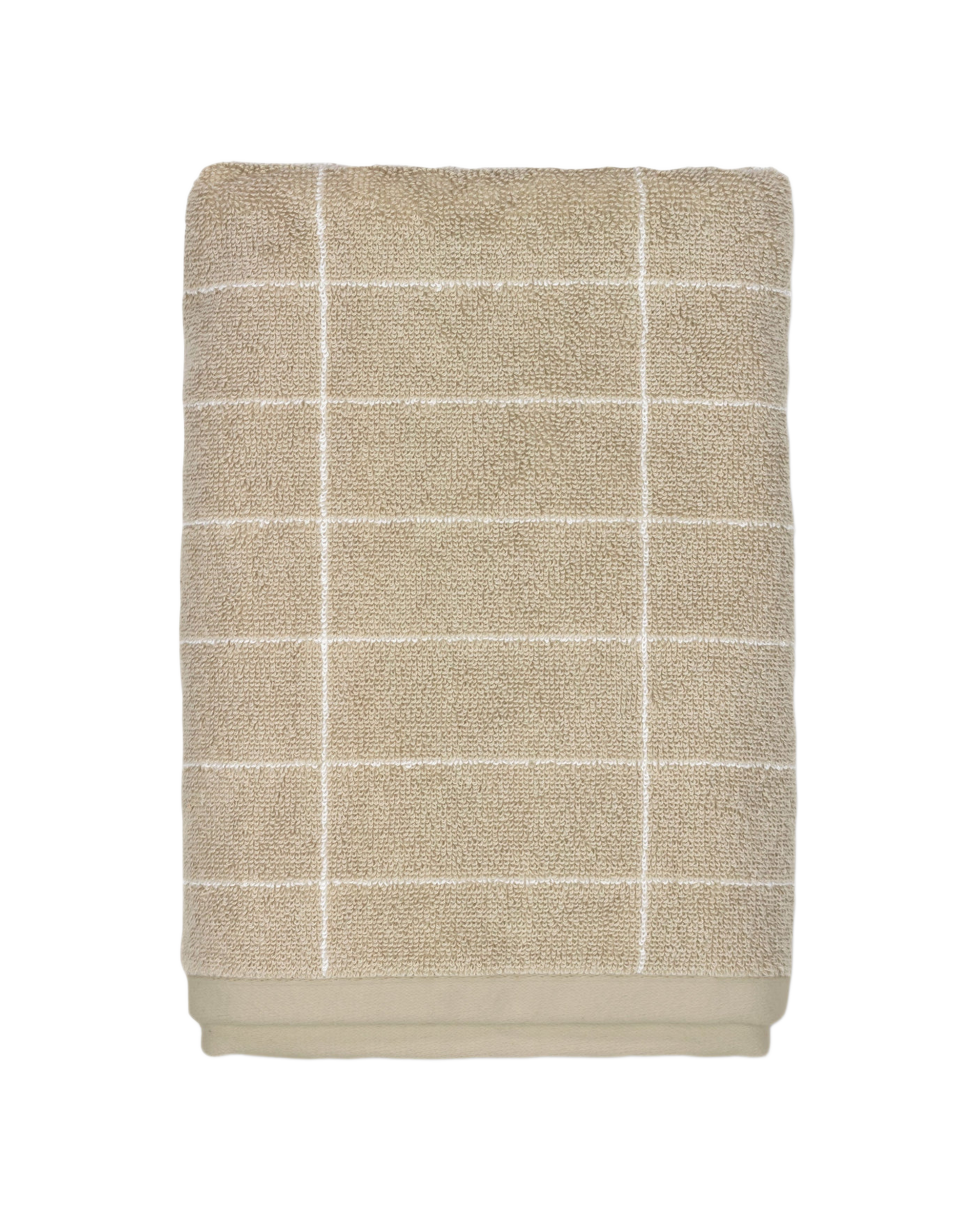 tile stone towel - sand off/white 