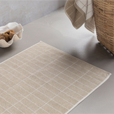 tile stone bath mat - sand off/white 