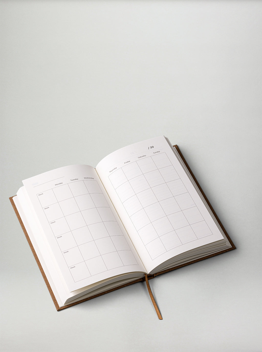 yearly planner brown
