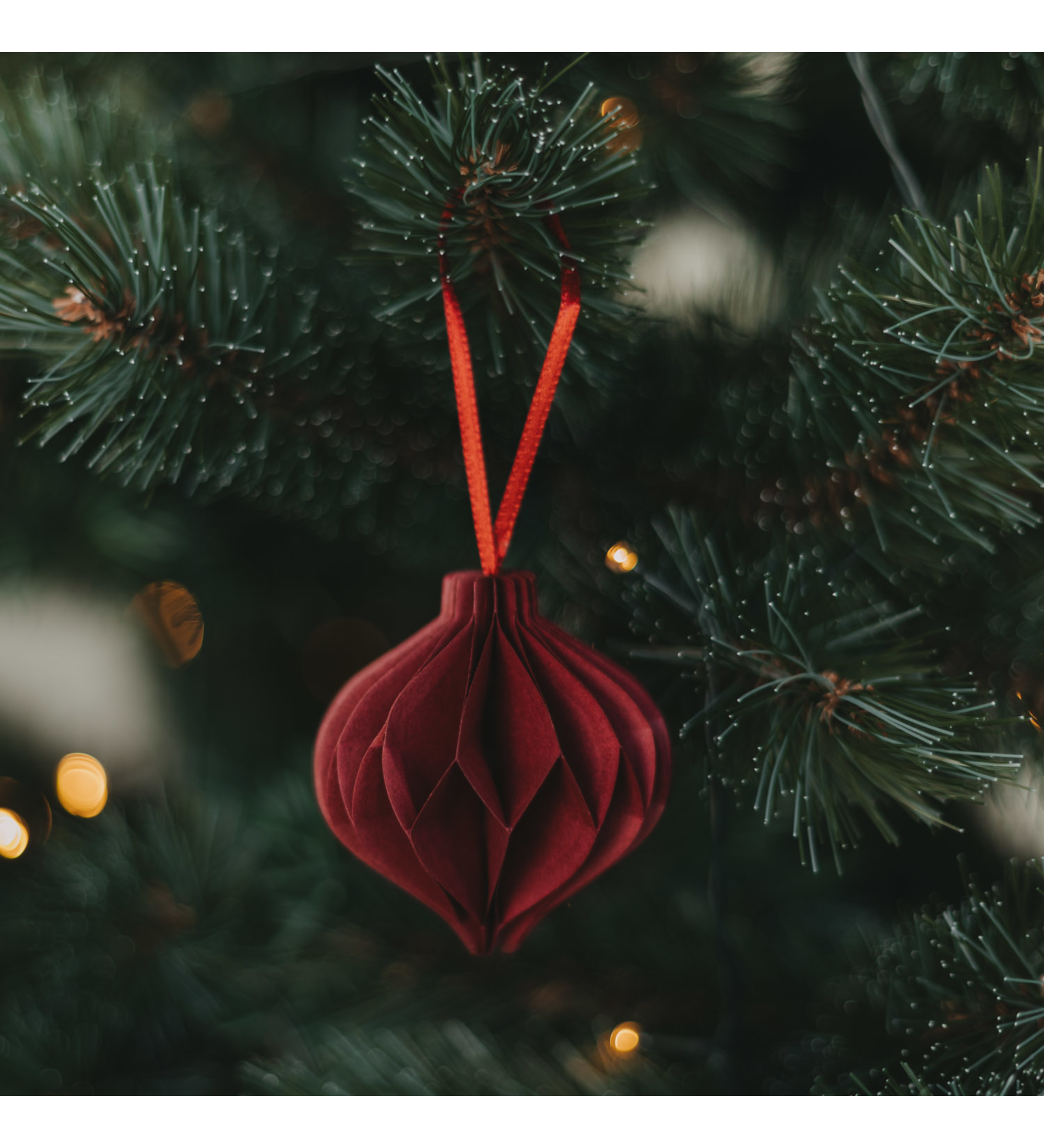 paper ornament 7cm - dark red
