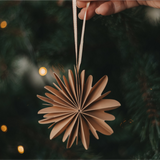 paper ornament snowflake - brown