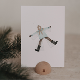 watercolour card - snow angel