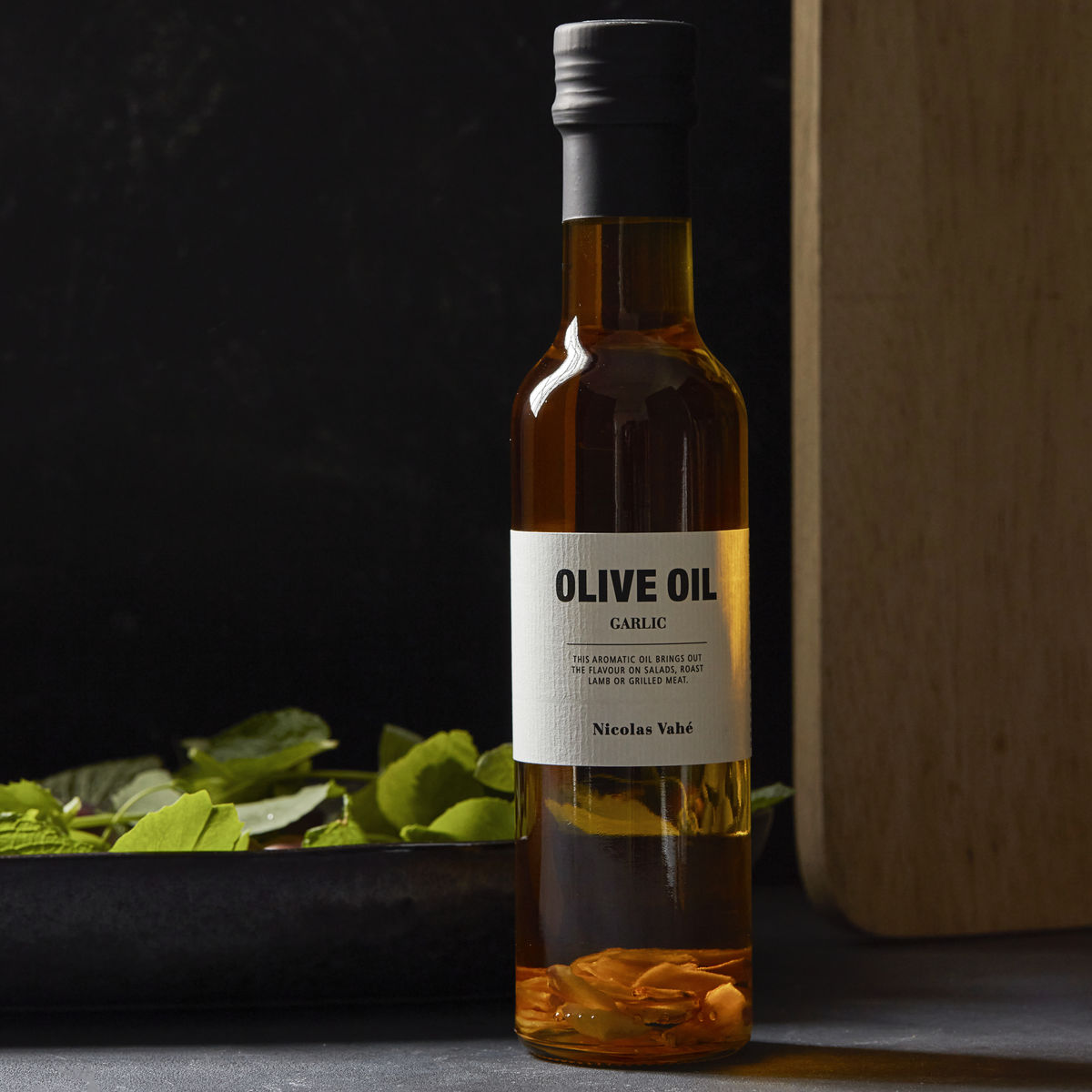 olive oil - garlic 