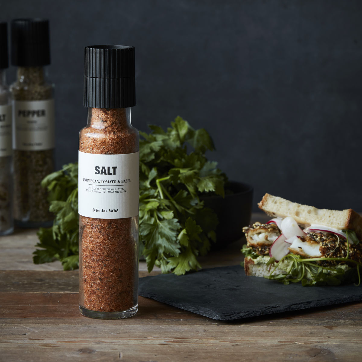 salt - parmesan tomato & basil 