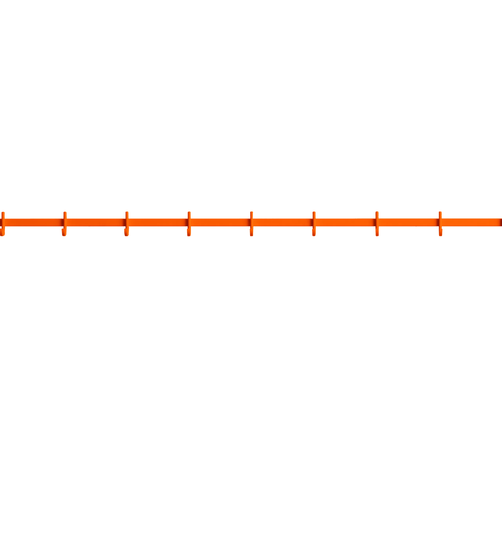 relief - hook rail medium orange