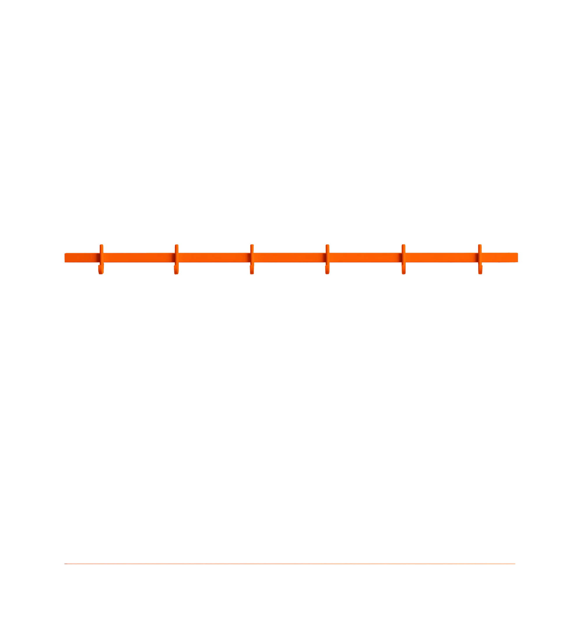 relief - hook rail medium orange