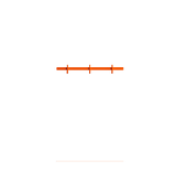 relief - hook rail small orange
