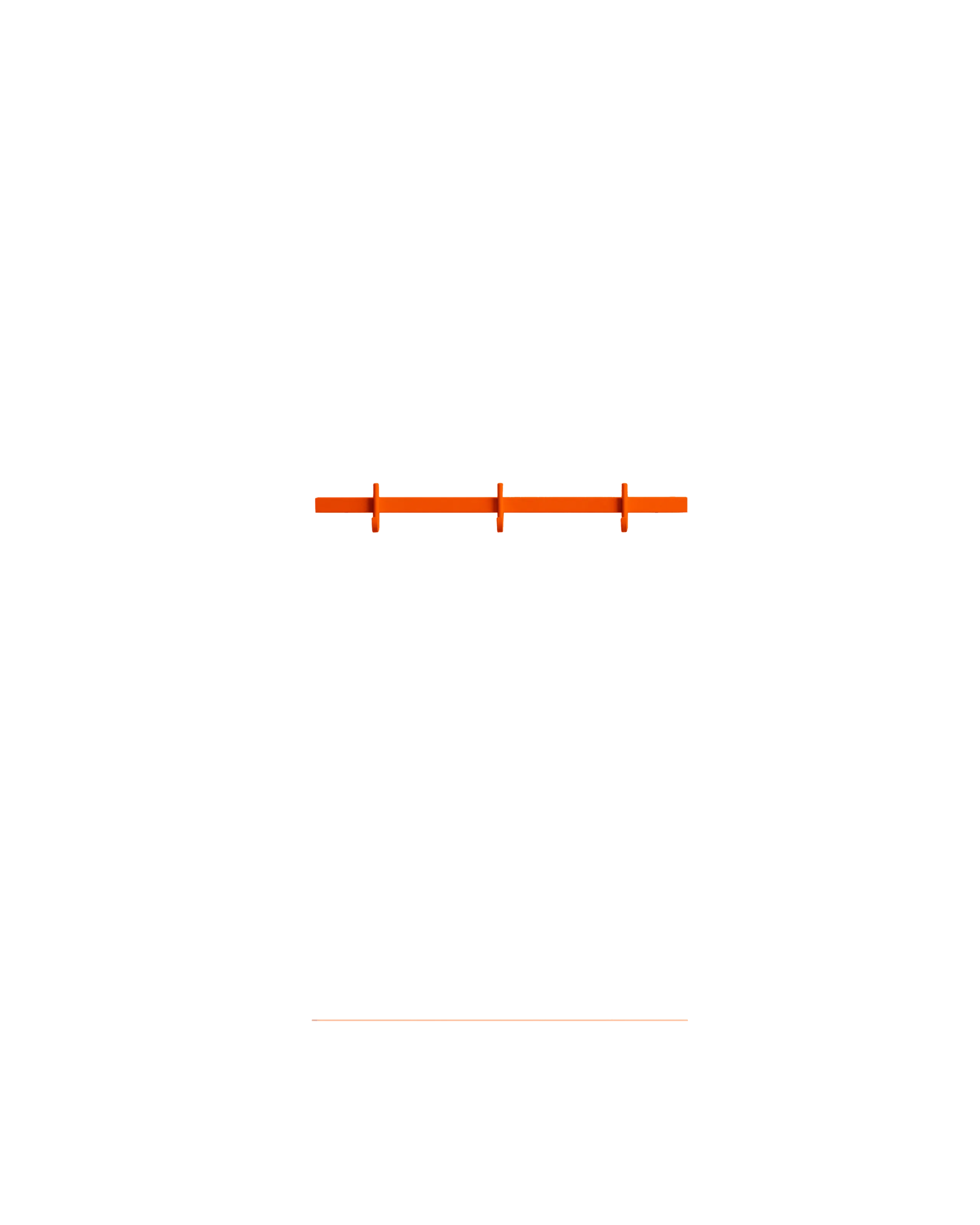 relief - hook rail small orange