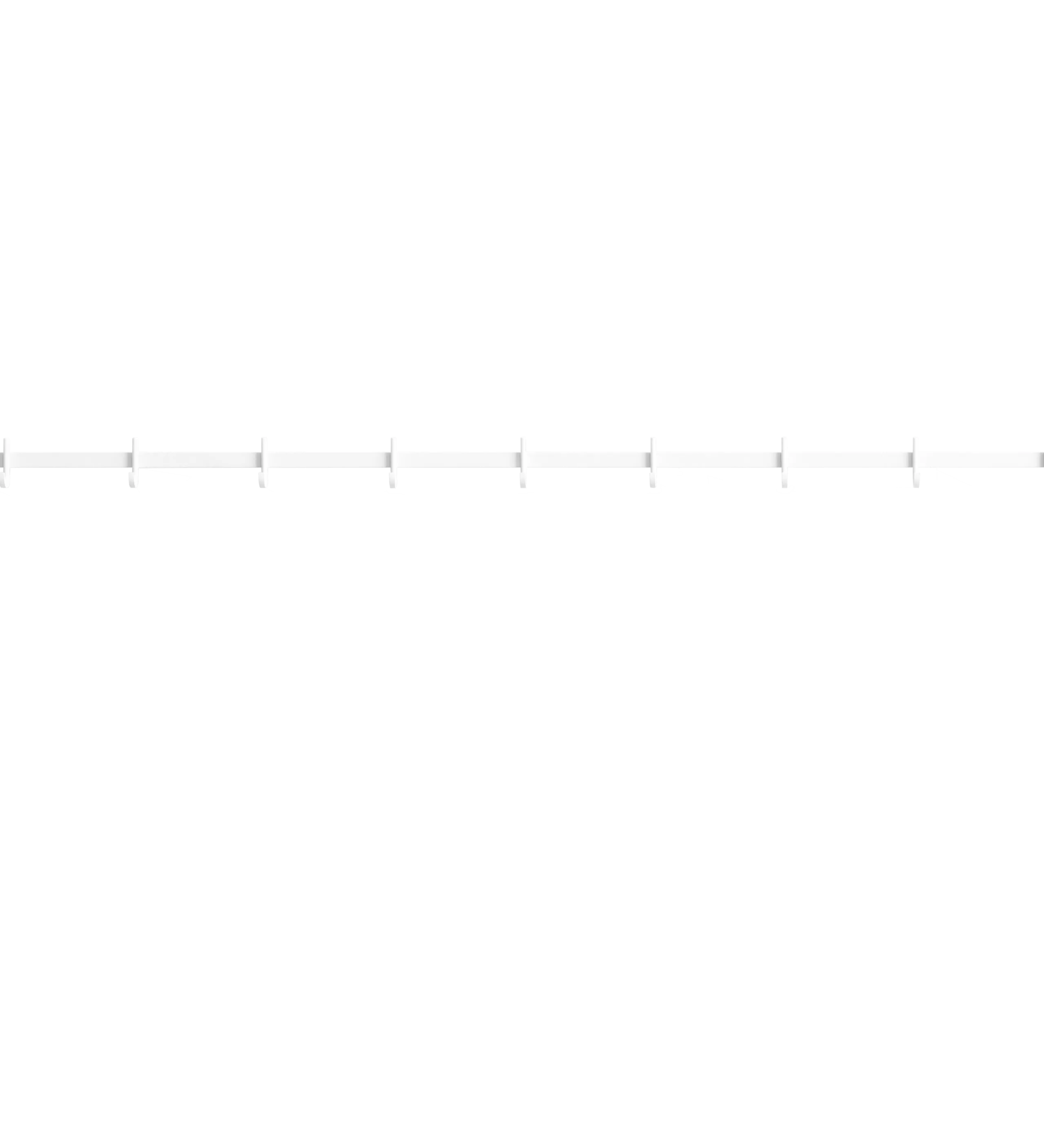 relief - hook rail medium white