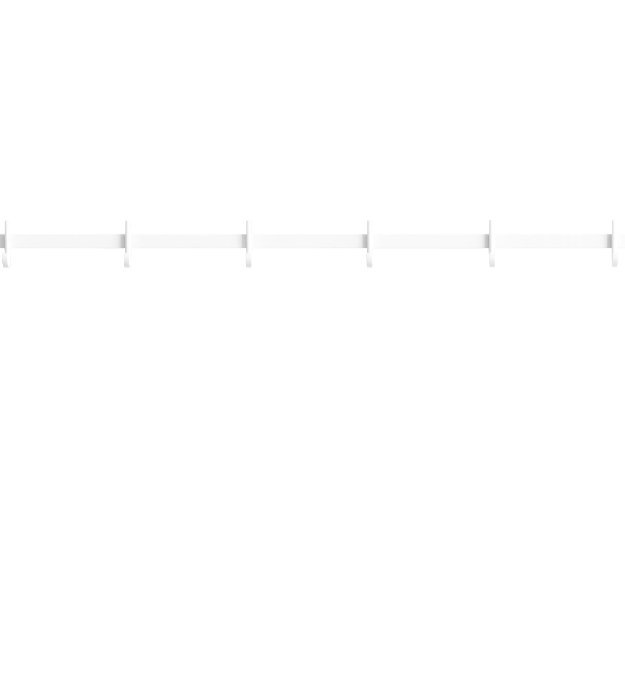 relief - hook rail medium white