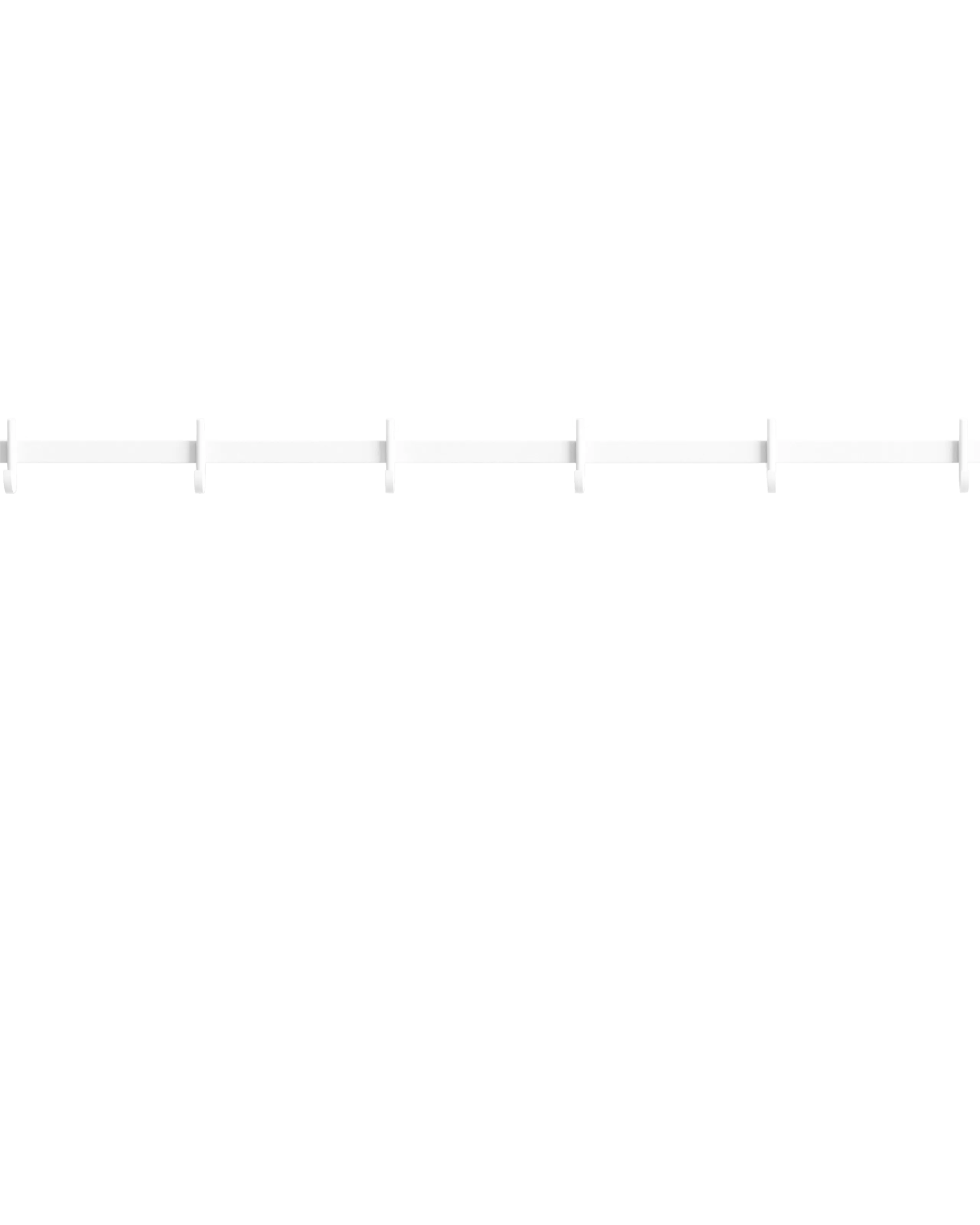 relief - hook rail medium white