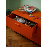 relief - chest of drawers low orange