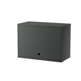 string system schank mit klapptür dark grey 58/30
