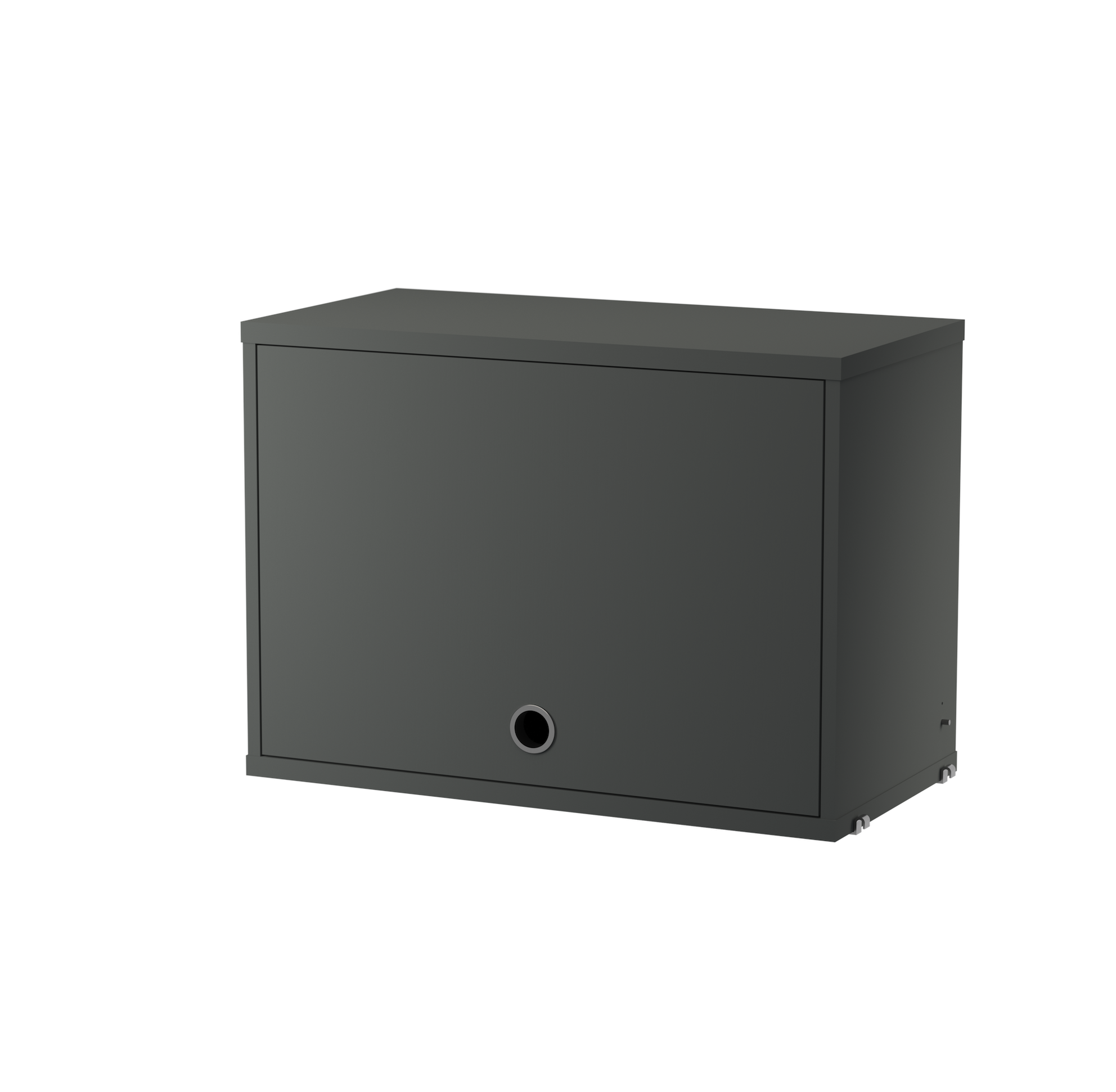 string system schank mit klapptür dark grey 58/30
