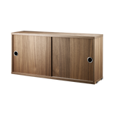 string system schrank mit schiebetüren walnut 78/20