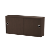string system schrank mit schiebetüren dark oak 78/20