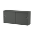 string system schrank mit schiebetüren dark grey 78/20