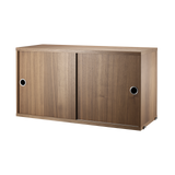 string system schrank mit schiebetüren walnut 78/30