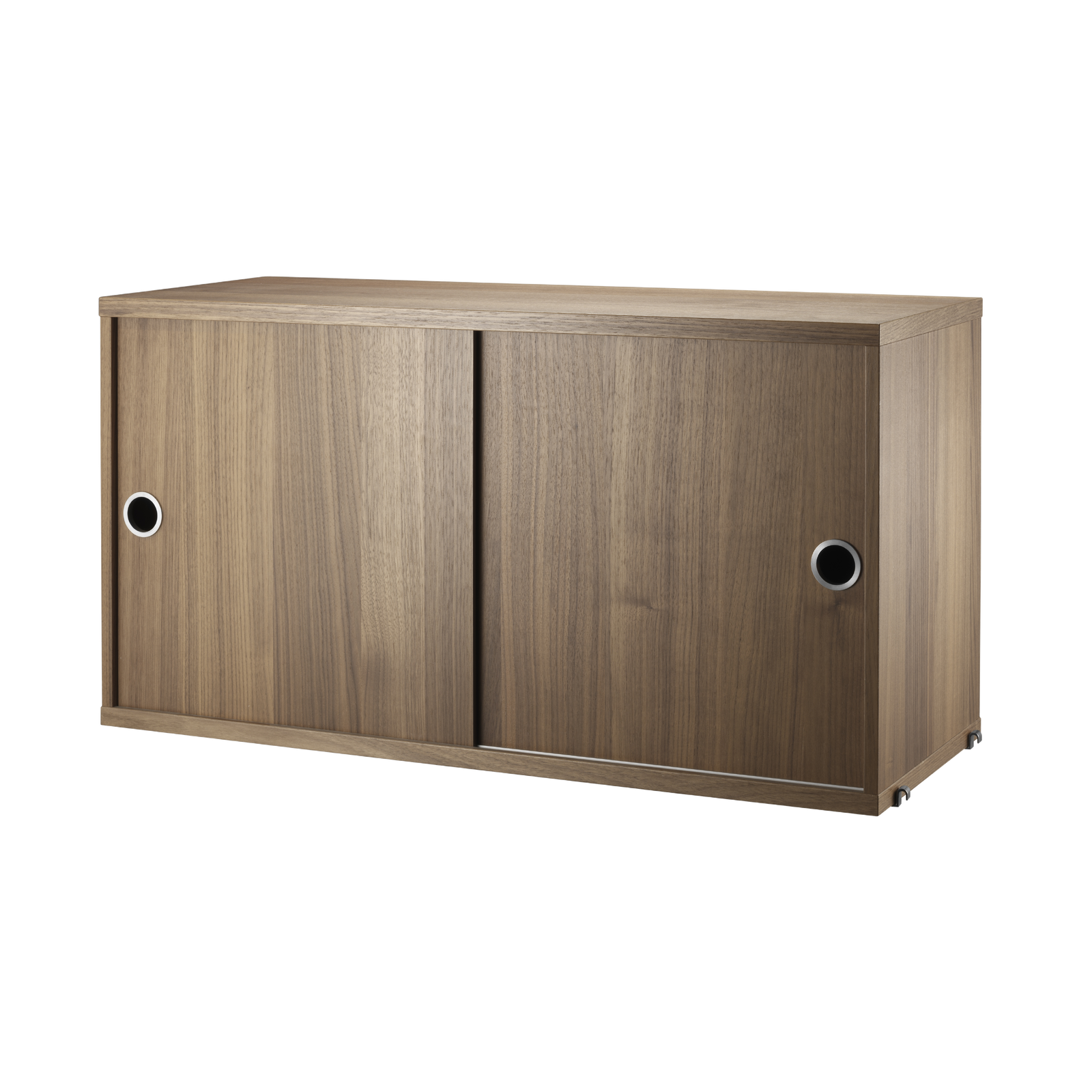 string system schrank mit schiebetüren walnut 78/30