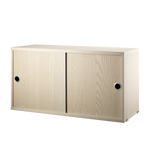 string system schrank mit schiebetüren ash 78/30