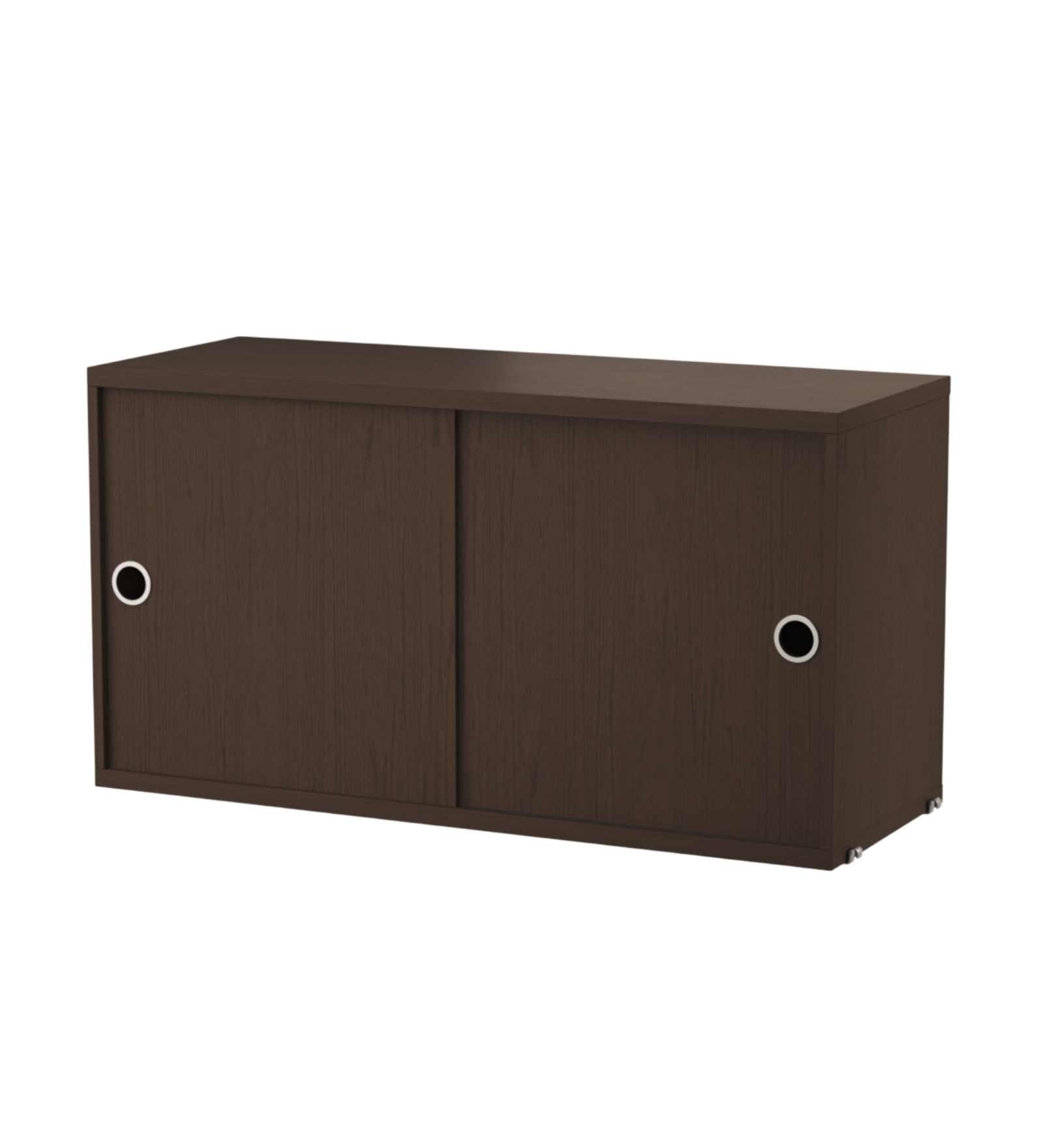 string system schrank mit schiebetüren dark oak 78/30