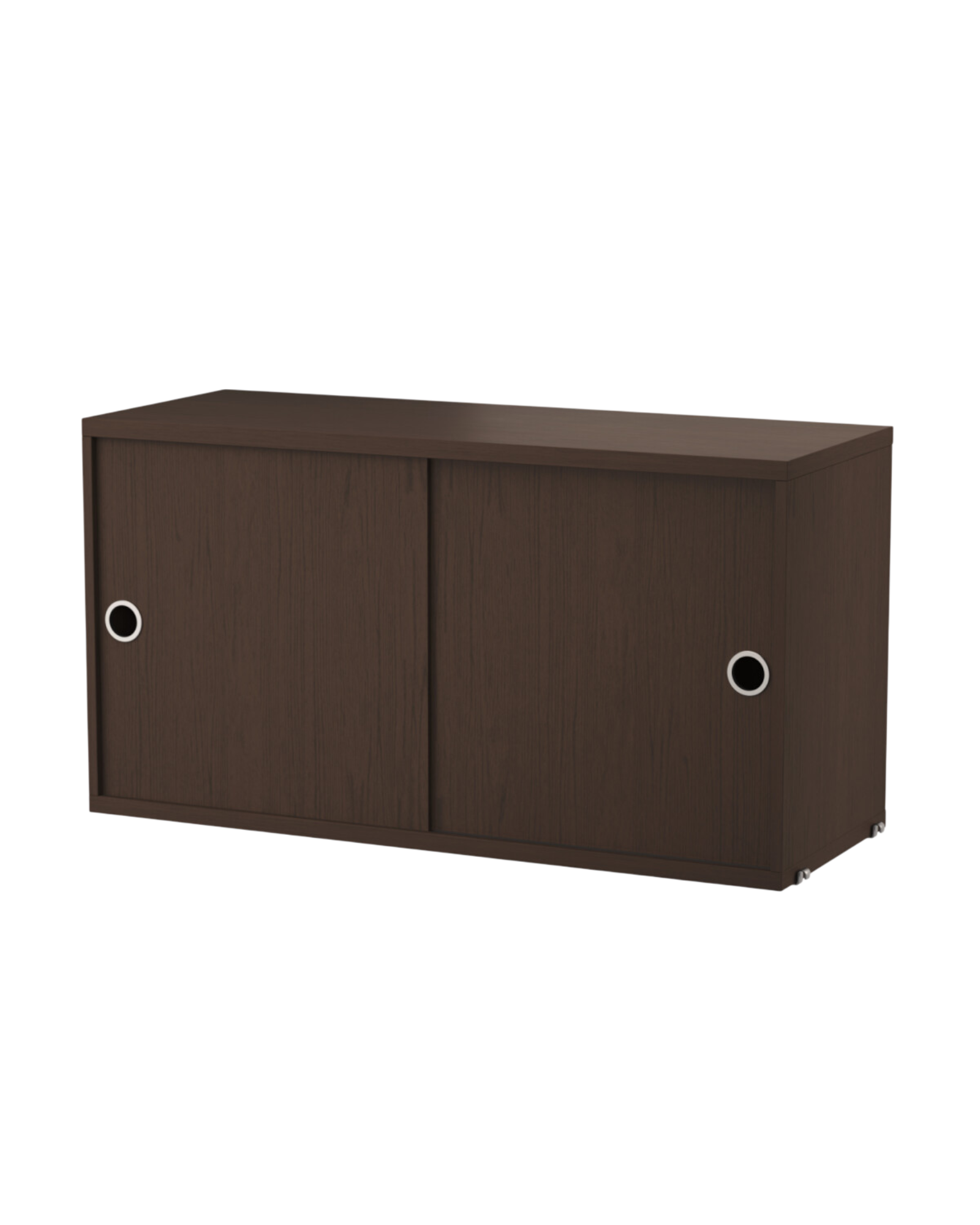 string system schrank mit schiebetüren dark oak 78/30