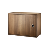string system schrank mit schwingtür walnut