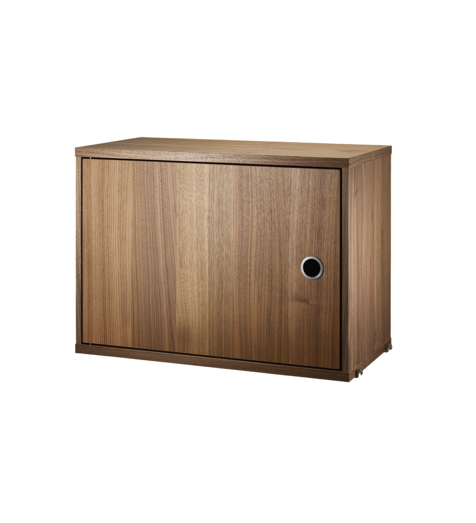 string system schrank mit schwingtür walnut