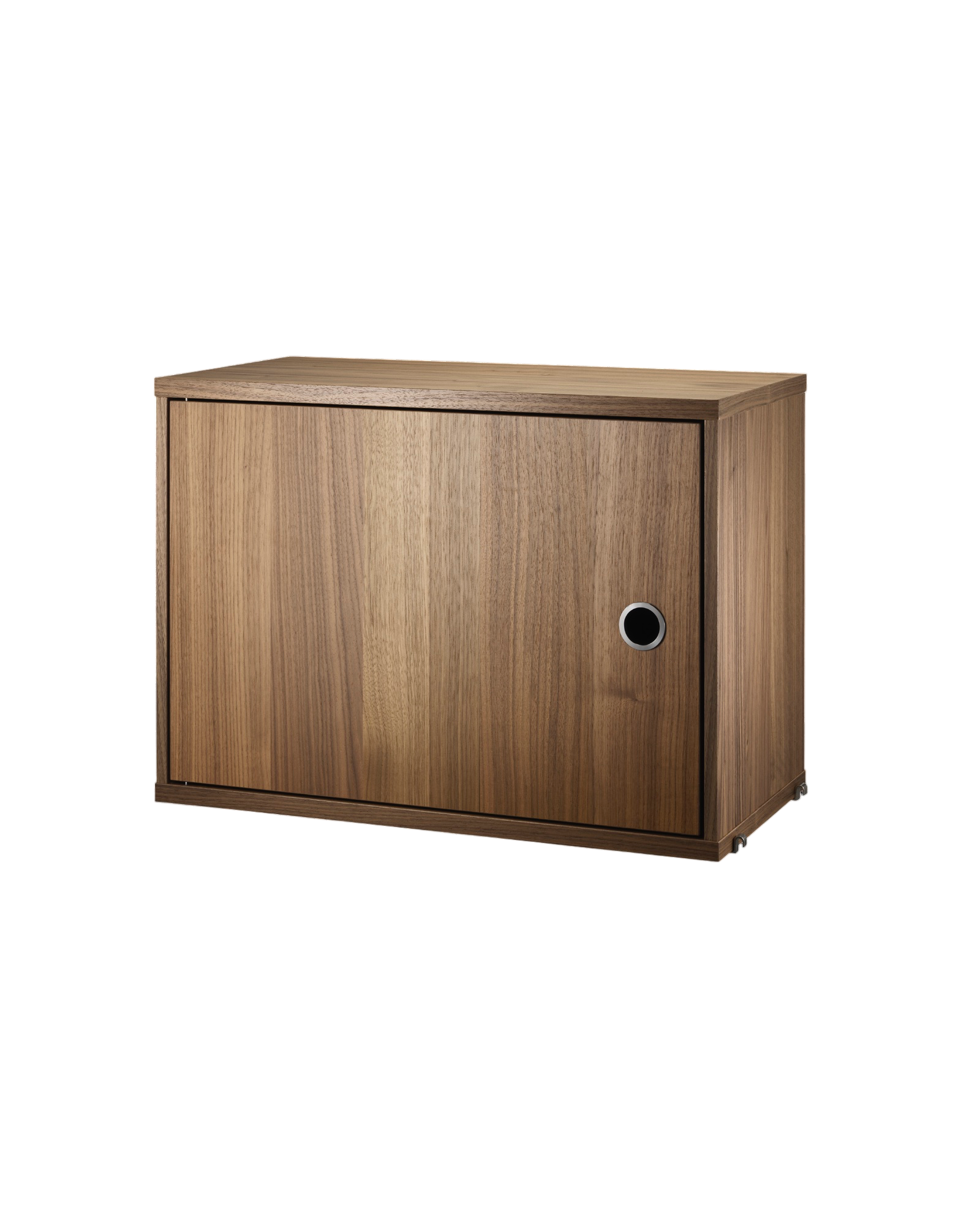 string system schrank mit schwingtür walnut