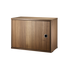 string system schrank mit schwingtür walnut